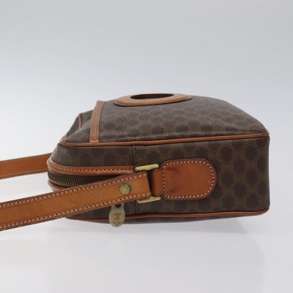 CELINE Macadam Canvas Shoulder Bag Pvc Leather Brown Gold - Picture 5 of 12